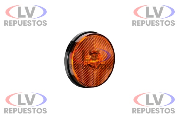 FARO LATERAL C/BASE REDONDO LED 24V AMARILLO SINASUL