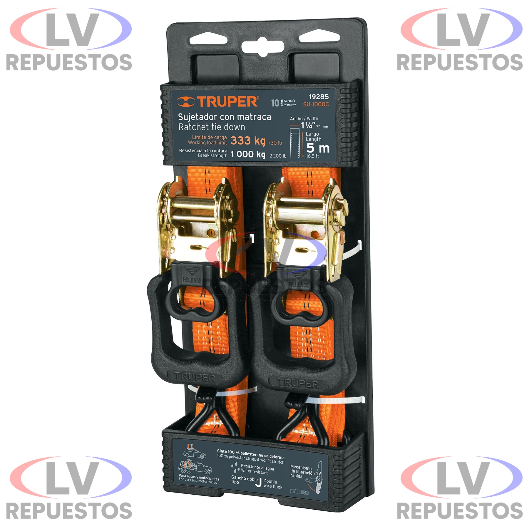 CINTA CATRACA ANCHO 1000KG 4.88M TRUPER