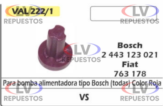 REPARO BOMBIN VALVULA ROJA SC-112/113 CMD