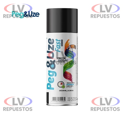 PINTURA AEROSOL NEGRO 300ML PEG&UZE