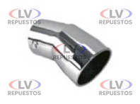 PUNTERA CA�O ESCAPE CURVO CROMADO 4.1/2" 225MM FABBOF