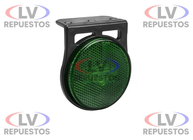 FARITO LATERAL CHICO C/BASE REDONDO VERDE LED C/CABLE 24V SINALSUL