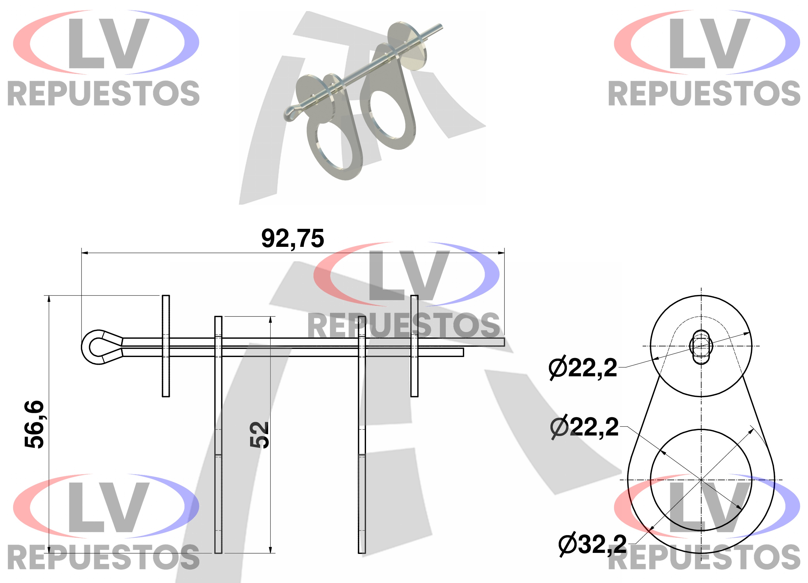 KIT SEGURO RODILLO PASADOR THOR