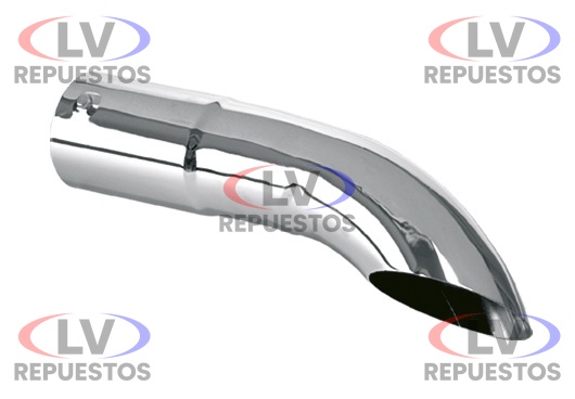 PUNTERA CA�O ESCAPE CURVO CROMADO 4.1/2" 570MM BEPO