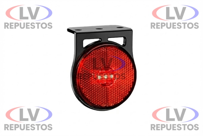 FARITO LATERAL CHICO C/ BASE REDONDO ROJO LED BIVOLT TIPO RANDON SINALSUL