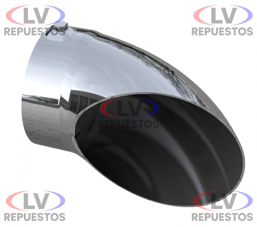 PUNTERA CA�O ESCAPE RECTO CROMADO 5" 260MM BEPO