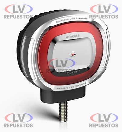 FARITO TRES MARIA ROJO LED 12V/24V S/ BASE CENTRO GRIS SINALSUL