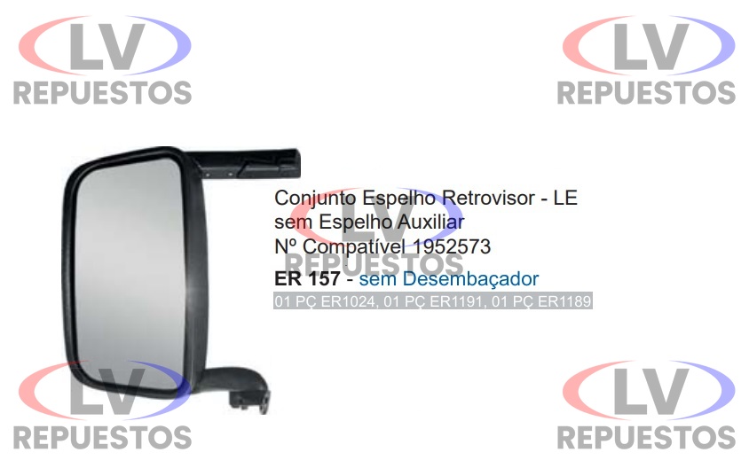 ESPEJO RETROVISOR LI S/ DES. S/ AUX. MANUAL BRAZO ALUM. S4/S5 FABBOF
