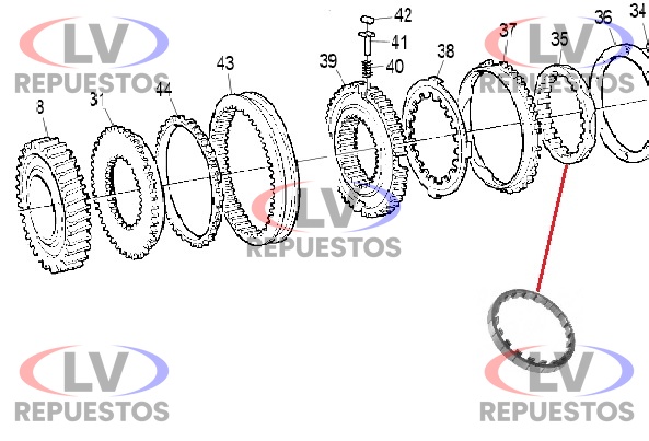 CONO SINCRONIZADOR CAJA 1RA/RE GR/GRS900/GR801 (RECTA) SCANIA ORIGINAL