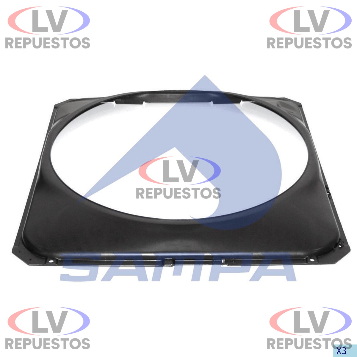 PLASTICO DEFLECTOR RADIADOR CABINA ALTA R/T SC S4 SAMPA