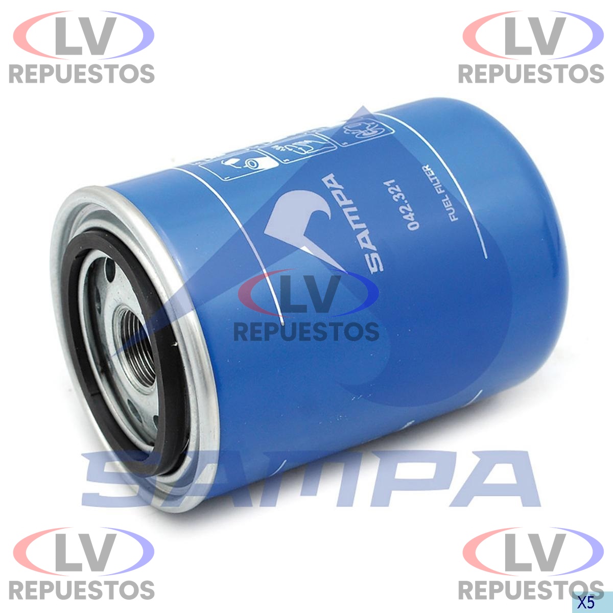 FILTRO DE COMBUSTIBLE 8 AGUJEROS SC S4 SAMPA