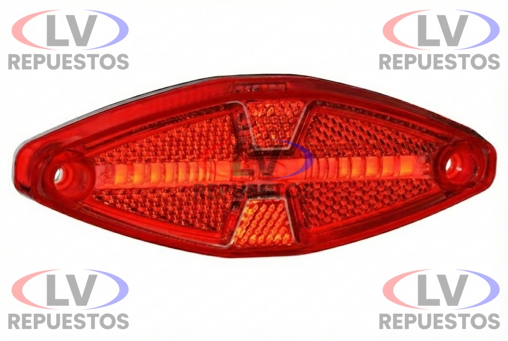 FARITO FRONTAL CARRETA OVALADO 2 VIA LED ROJO SINALSUL