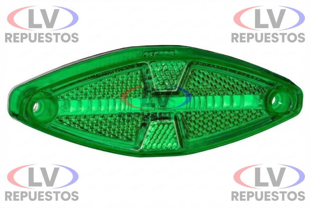 FARITO FRONTAL CARRETA OVALADO 2 VIA LED VERDE SINALSUL