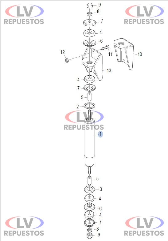 AMORTIGUADOR SUSP. TR PUNTA/PUNTA (AIRE) 540/770 K124 SCANIA ORIGINAL
