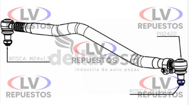 BARRA DIRECCION CORTA 990MM S6 (NTG) P/G/R DELLAROSA