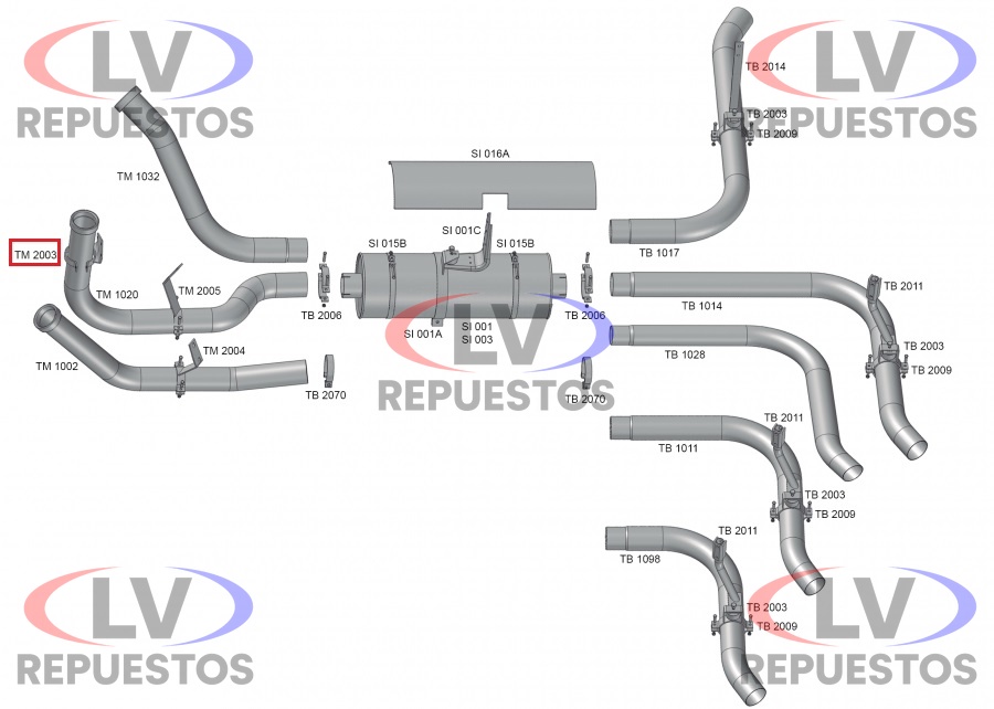 SOPORTE CA�O ESCAPE SALIDA MOTOR SUPERIOR SC-113 FABBOF
