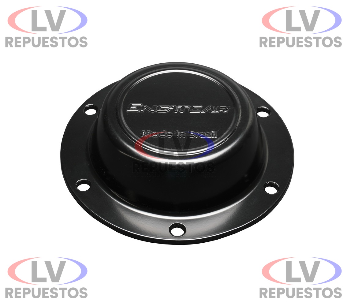 TAPA MAZA CARRETA GRANDE S/ RODOAR NEGRO 4 AGUJEROS ENGATCAR