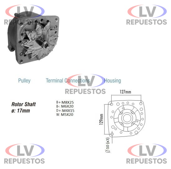 ALTERNADOR 24V 65A SC-114/124 ZM