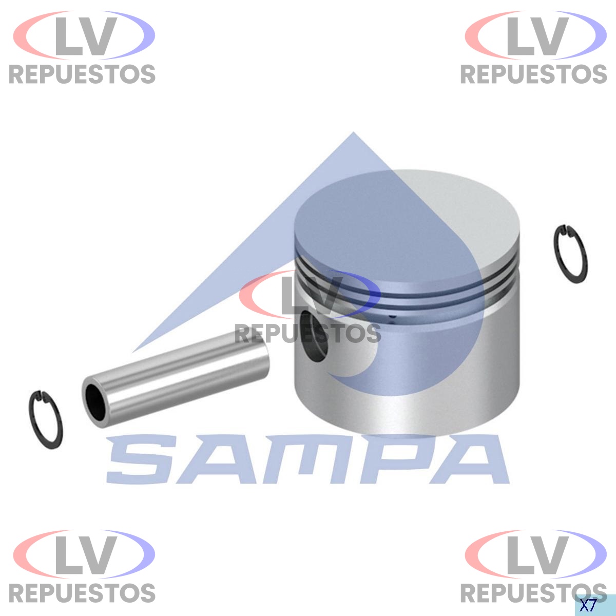 PISTON COMPRESOR AIRE C/ ARO BENDIX 75MM 0.25 SAMPA
