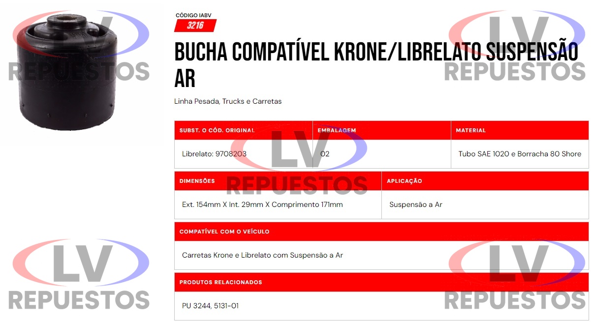 BUJE EJE SEPARADO 29X154X171MM CARRETA KRONE IABV