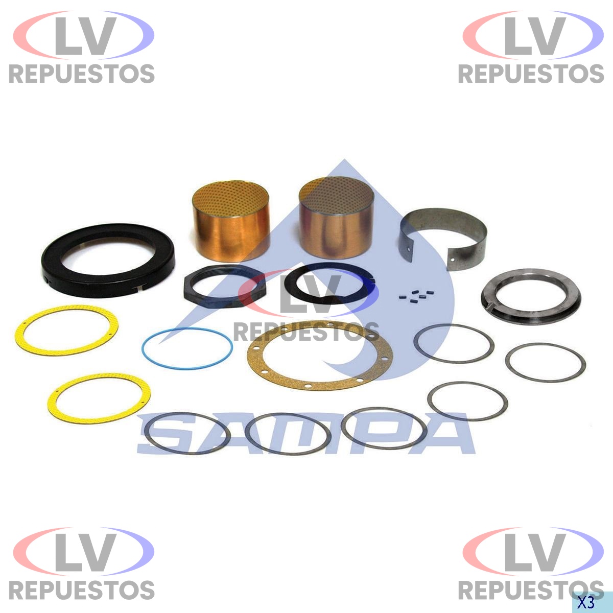 REPARO SUPENCION EJE TANDEM 6X4 8X4 SC113 SAMPA