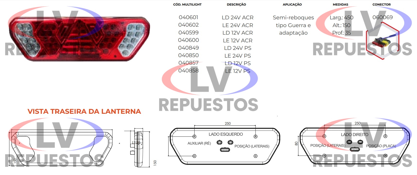 FARO SE�ALERO CARRETA GUERRA LED LI DIAMOND II MULTILIGHT
