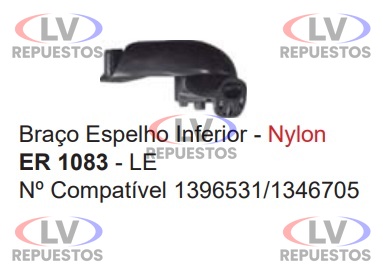 BRAZO ESPEJO RETROVISOR INFERIOR LI NYLON S4/S5 FABBOF