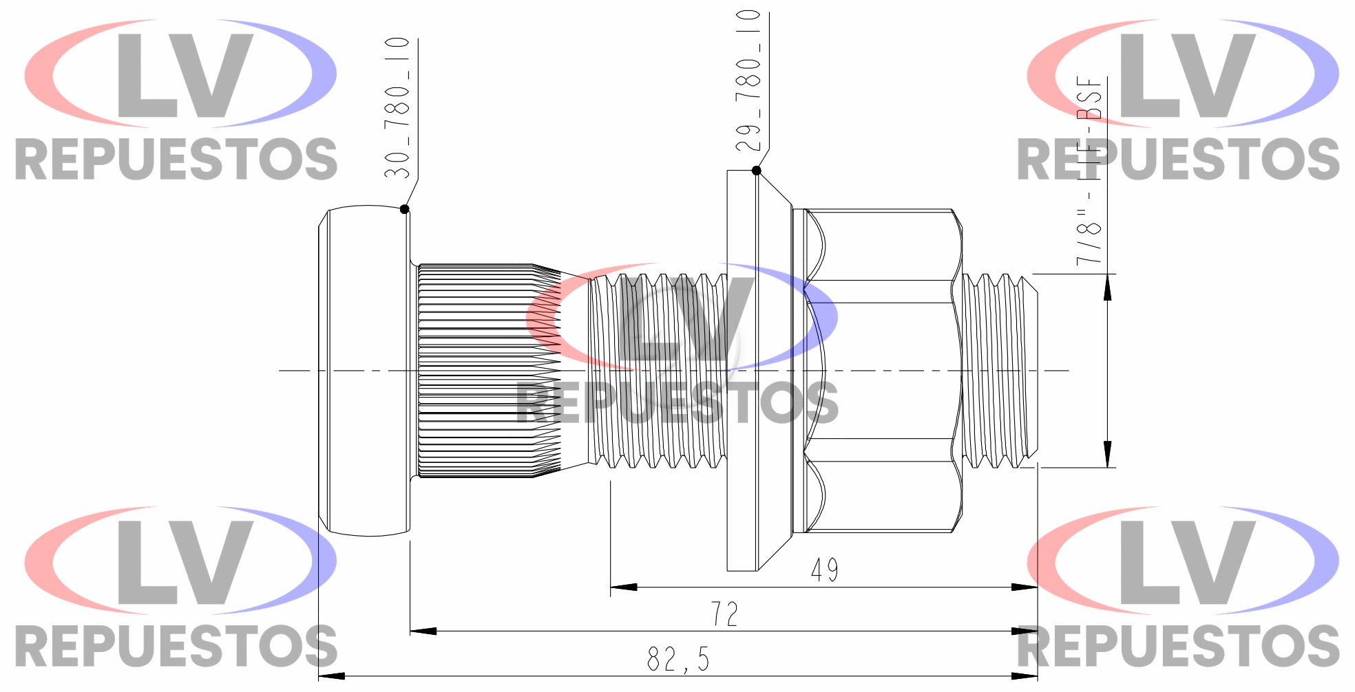 PRISIONERO RUEDA DT SC S5 7/8-11X72/82.5 ZM
