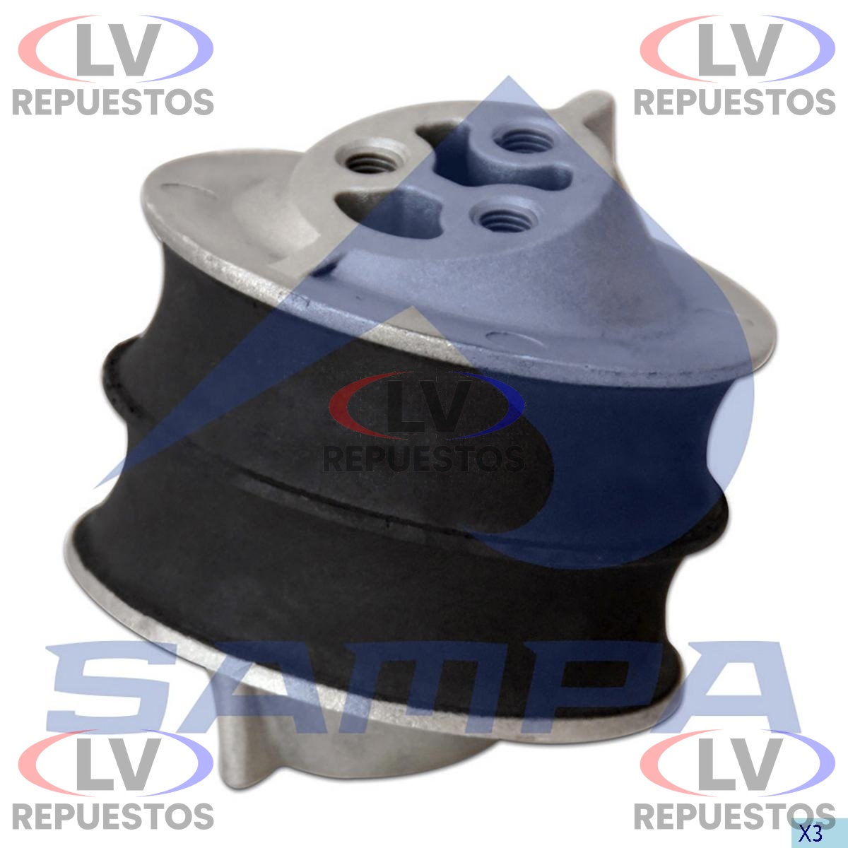 SOPORTE MOTOR DT 3 AGUJEROS DE ALUMINIO SC S5 SAMPA