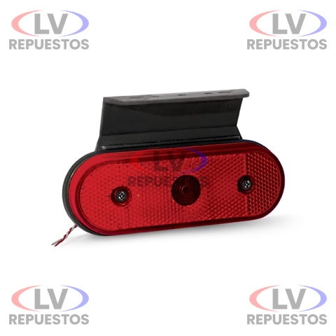 FARITO LATERAL C/ BASE ROJO LED BIVOLT FACCHINI PRADOLUX
