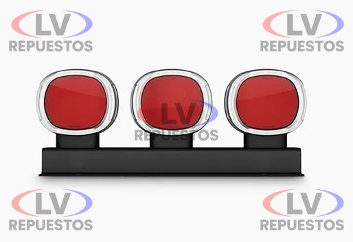 FARITO TRES MARIA ROJO LED 12V/24V C/ BASE SINALSUL