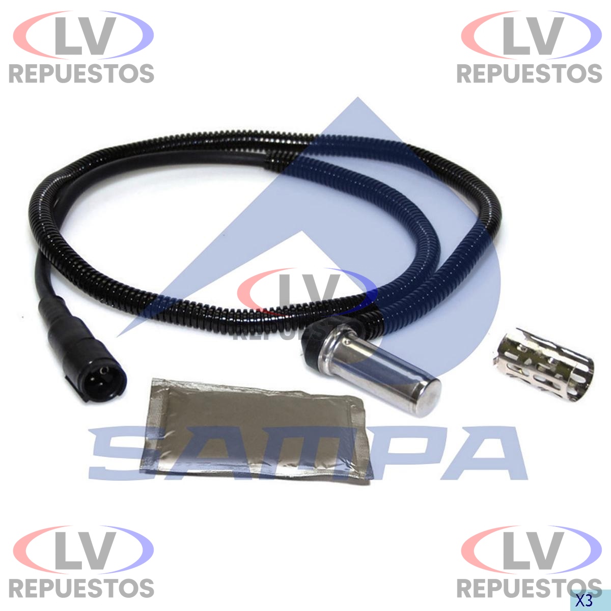 SENSOR FRENO ABS S4/S5 TR LI 90 1007MM SAMPA