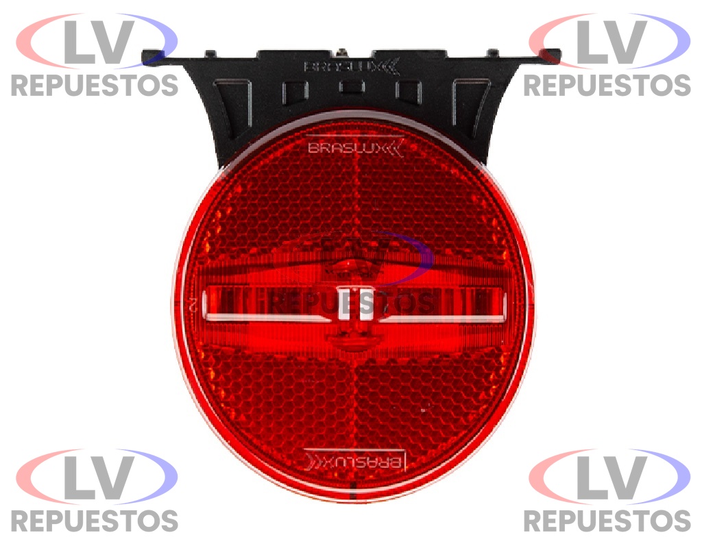 FARITO LATERAL C/ BASE REDONDO ROJO LED 12/24V BRASLUX