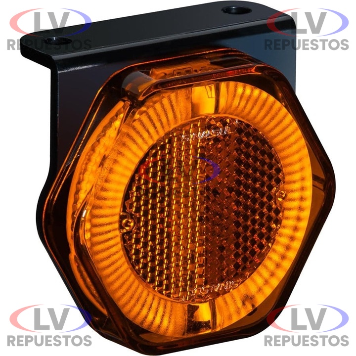FARITO LATERAL CHICO C/ BASE HEXAGONAL AMARILLO LED 24V/12V SINALSUL