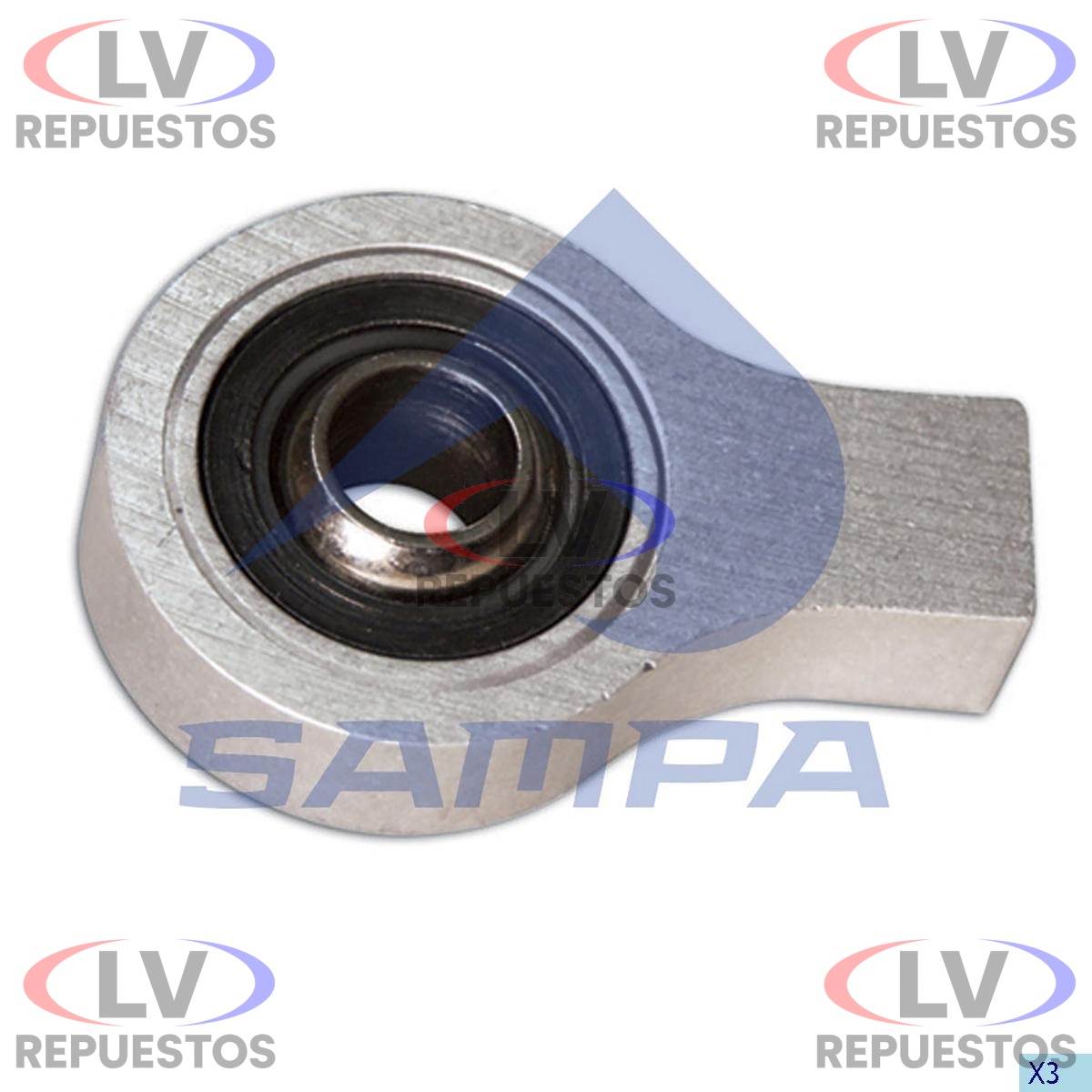 MANCAL AMORTIGUADOR CABINA DELANT./TRAS. S4/S5 FRONT. 16MM BUJE FIJO SAMPA